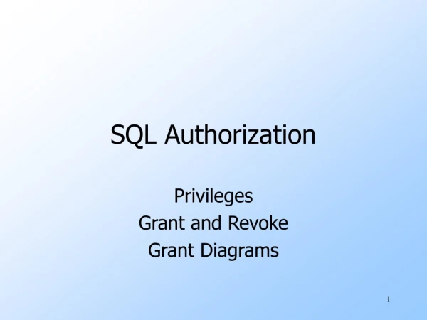 SQL Authorization