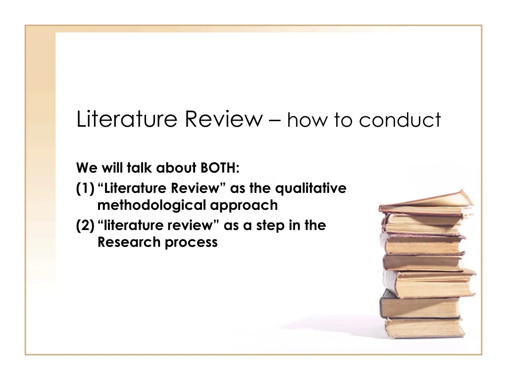 literature review how to conduct