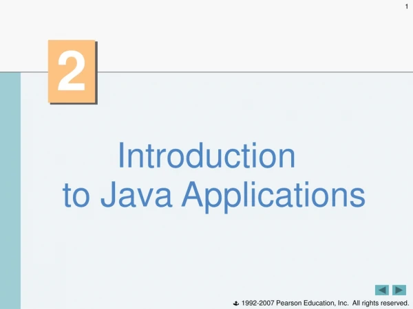 Introduction to Java Applications