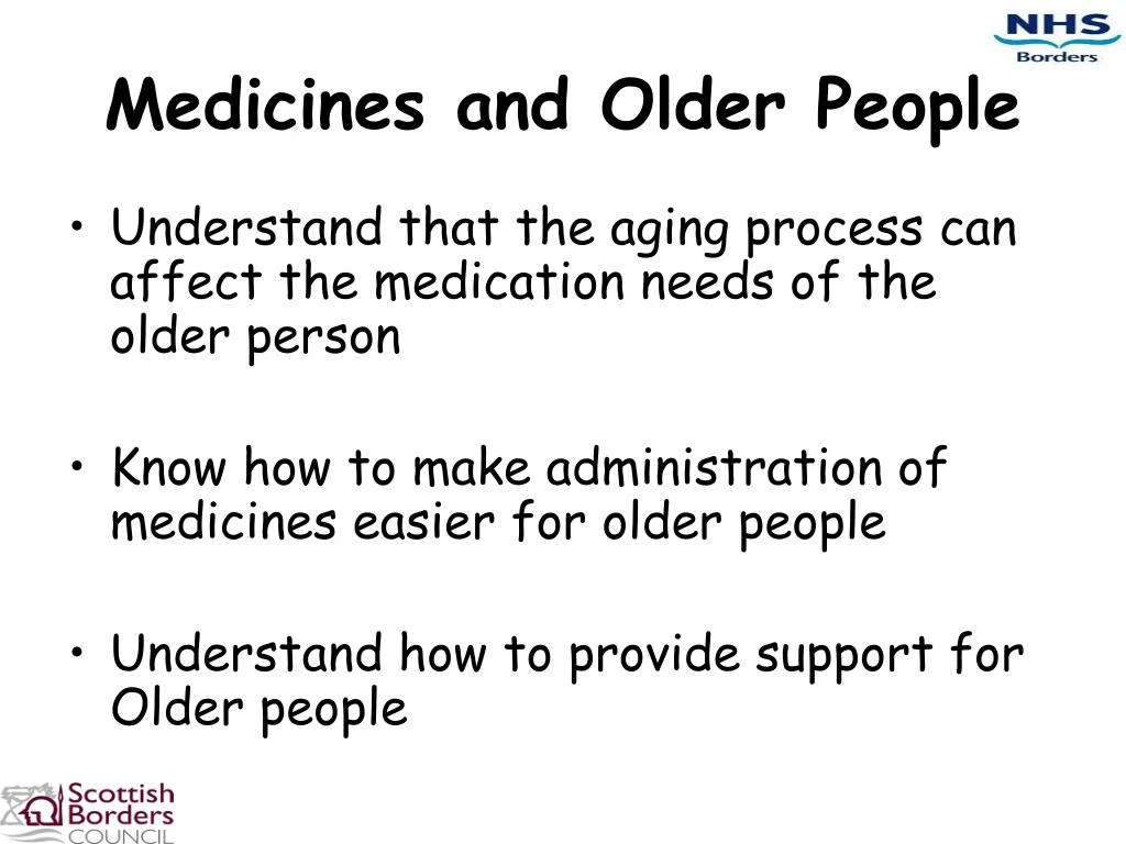 medicines and older people