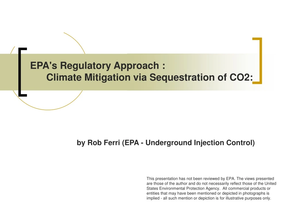 epa s regulatory approach climate mitigation