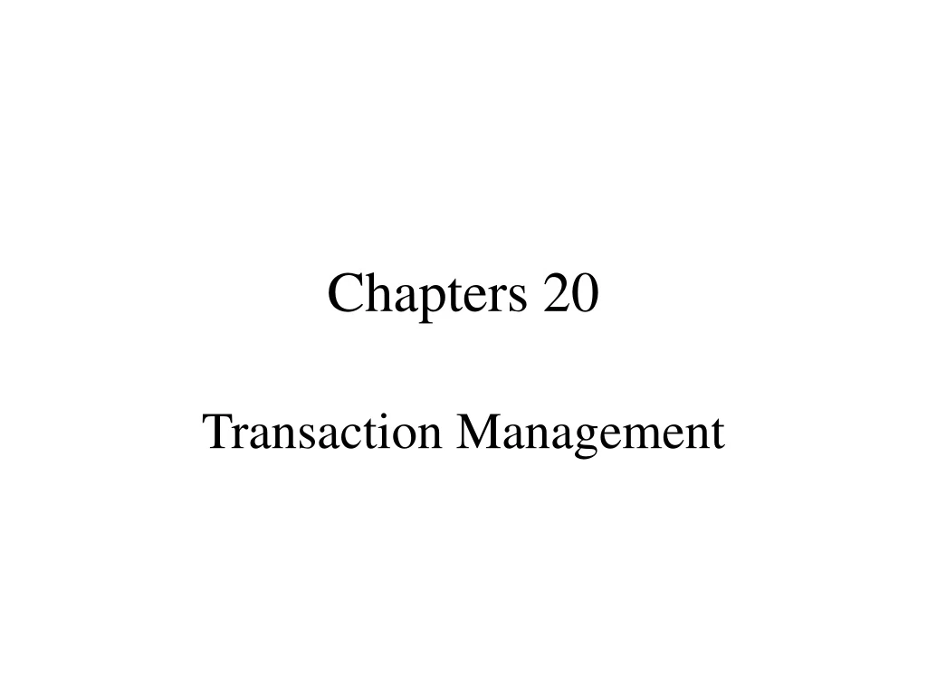 chapters 20