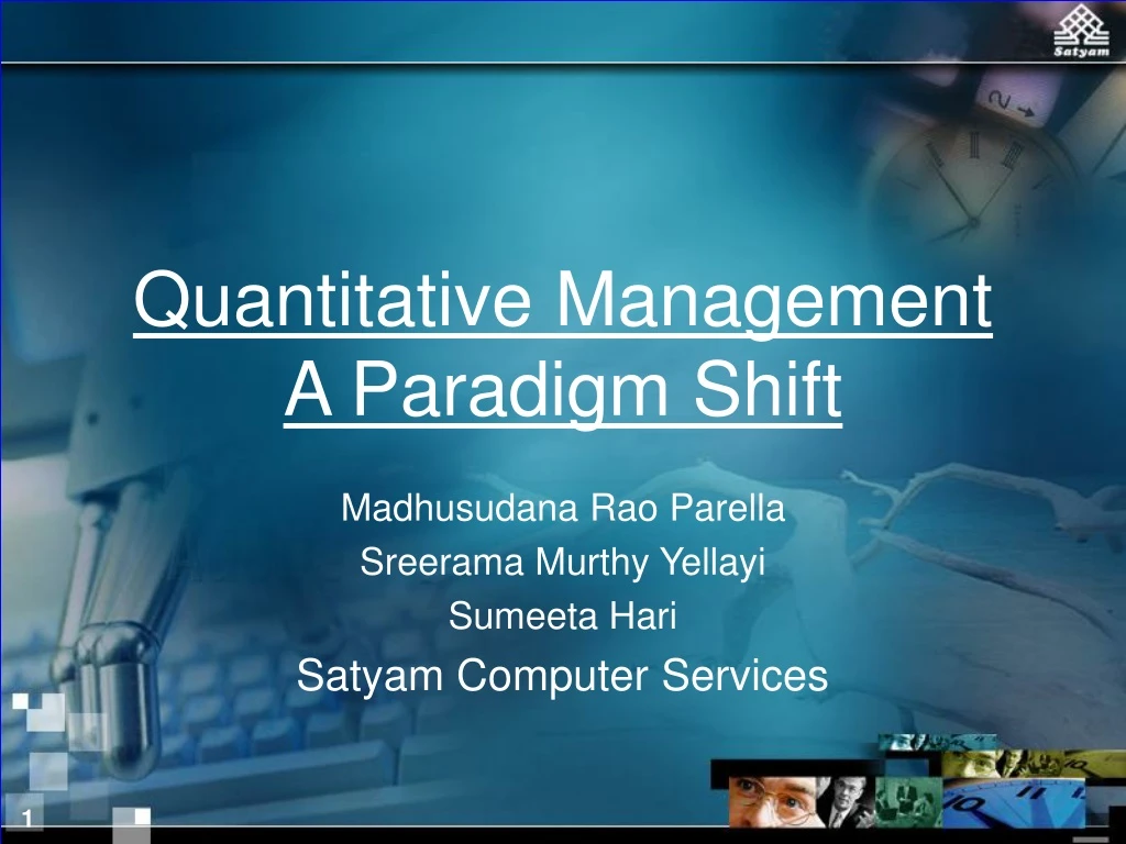 quantitative management a paradigm shift