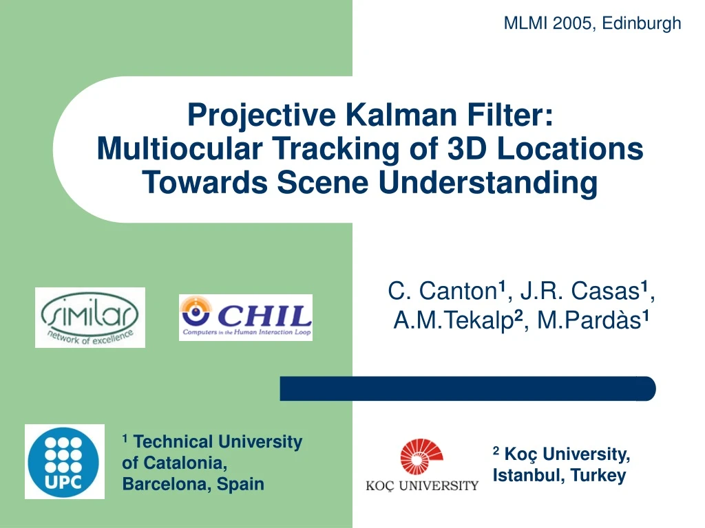 projective kalman filter multiocular tracking of 3d locations towards scene understanding