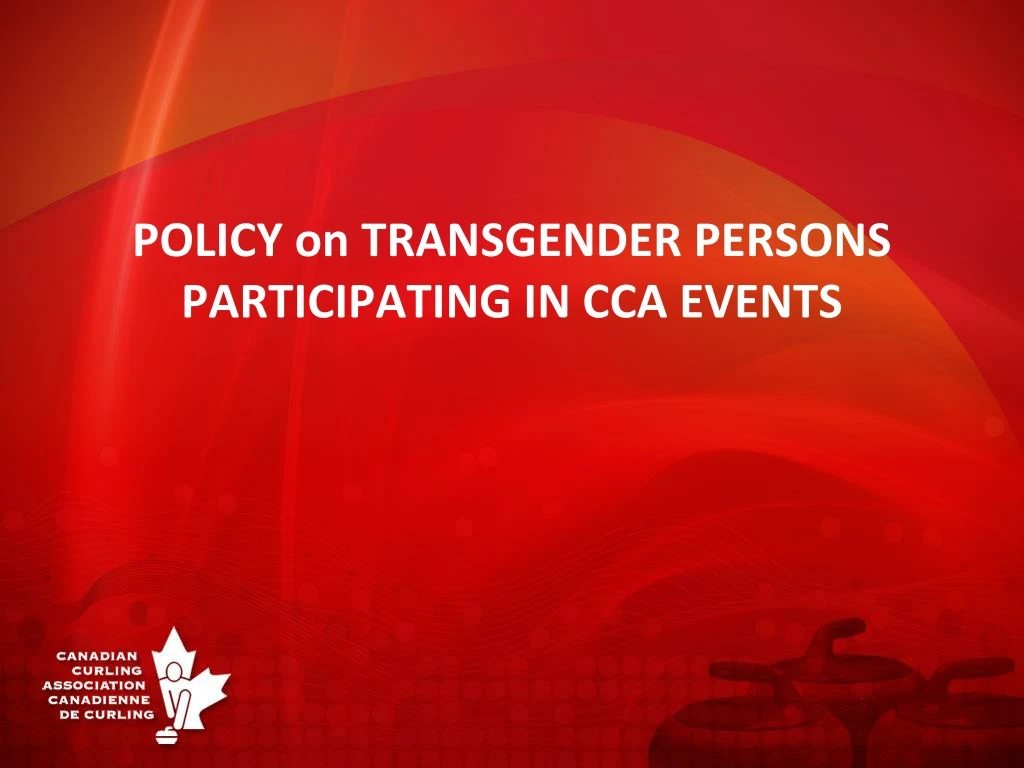 policy on transgender persons participating in cca events