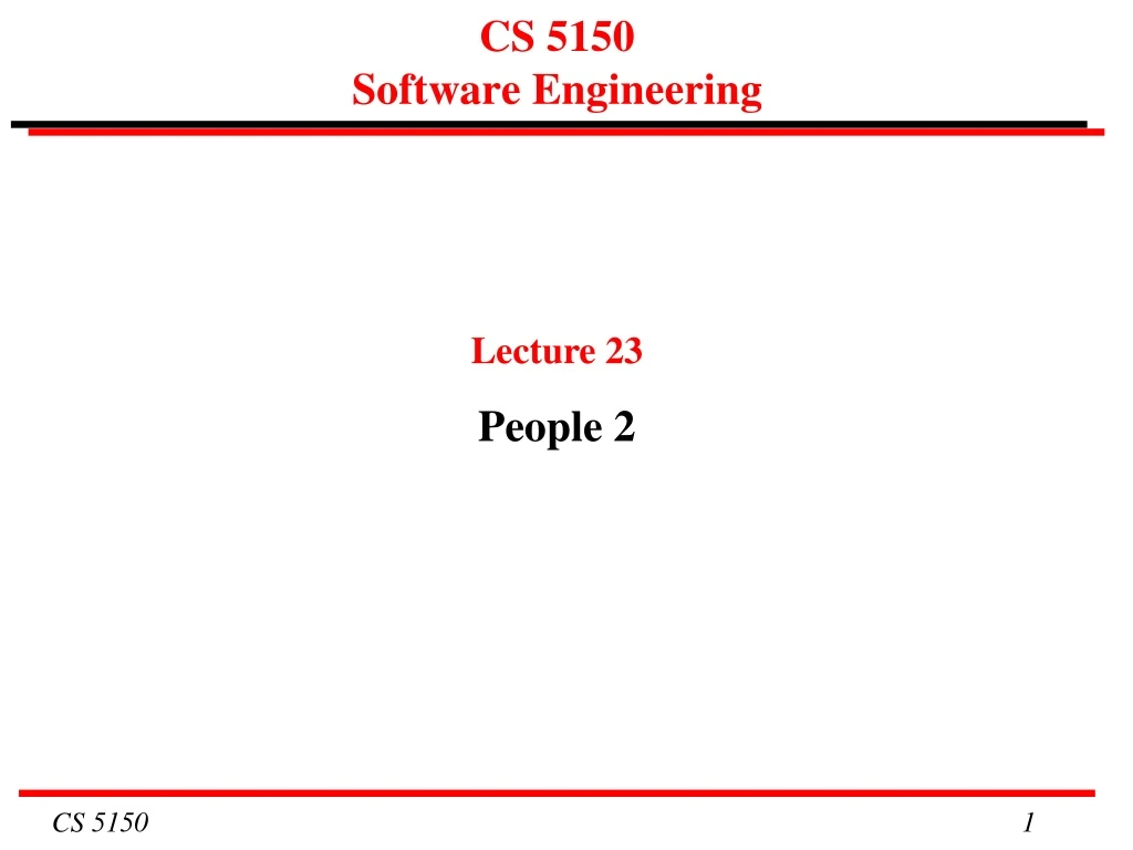 cs 5150 software engineering