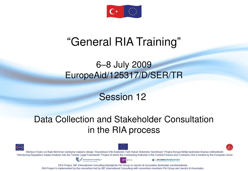 general ria training 6 8 july 2009 europeaid