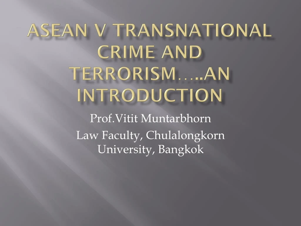 asean v transnational crime and terrorism an introduction