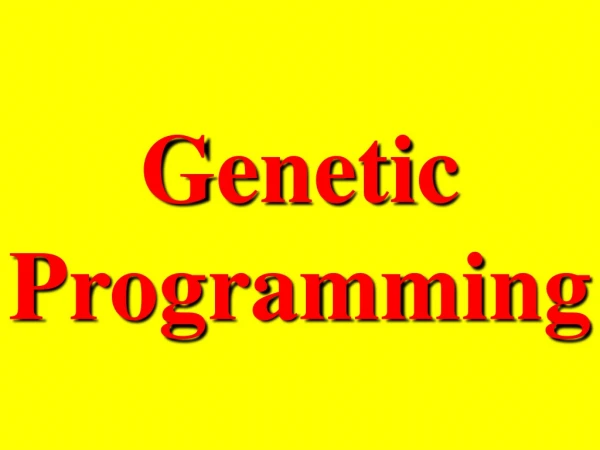 Genetic Programming