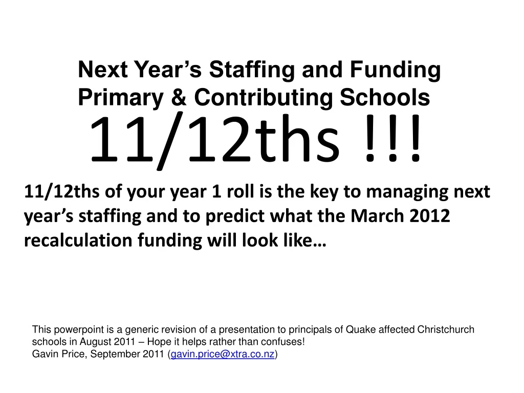 next year s staffing and funding primary