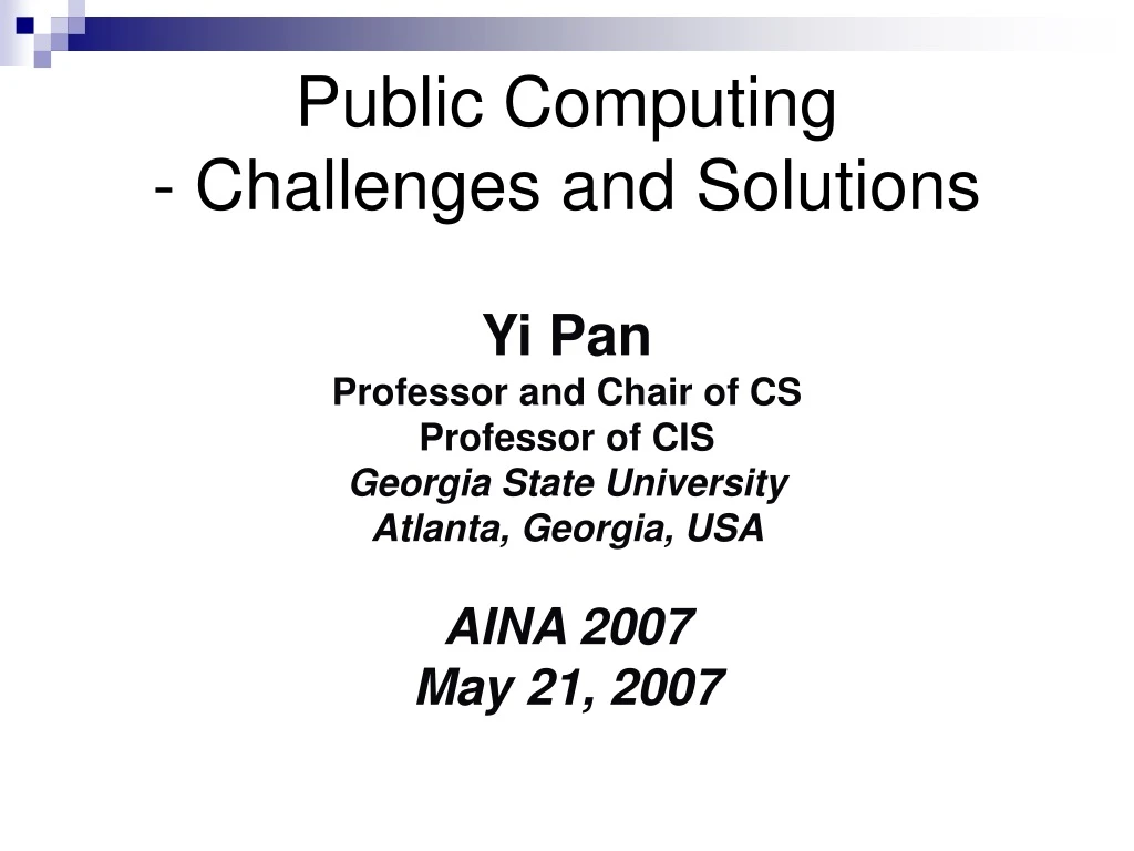 public computing challenges and solutions