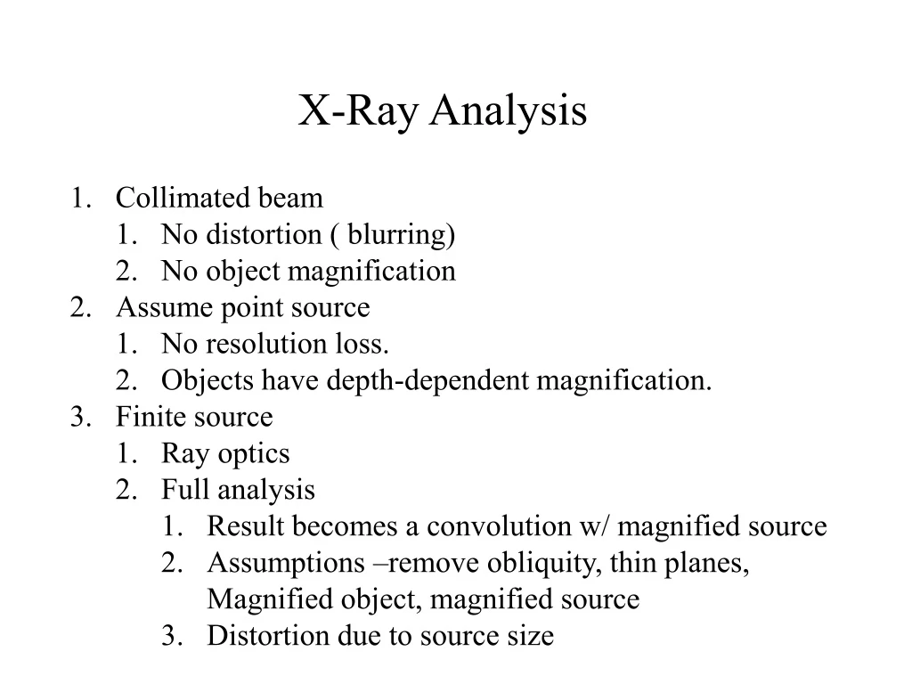 x ray analysis