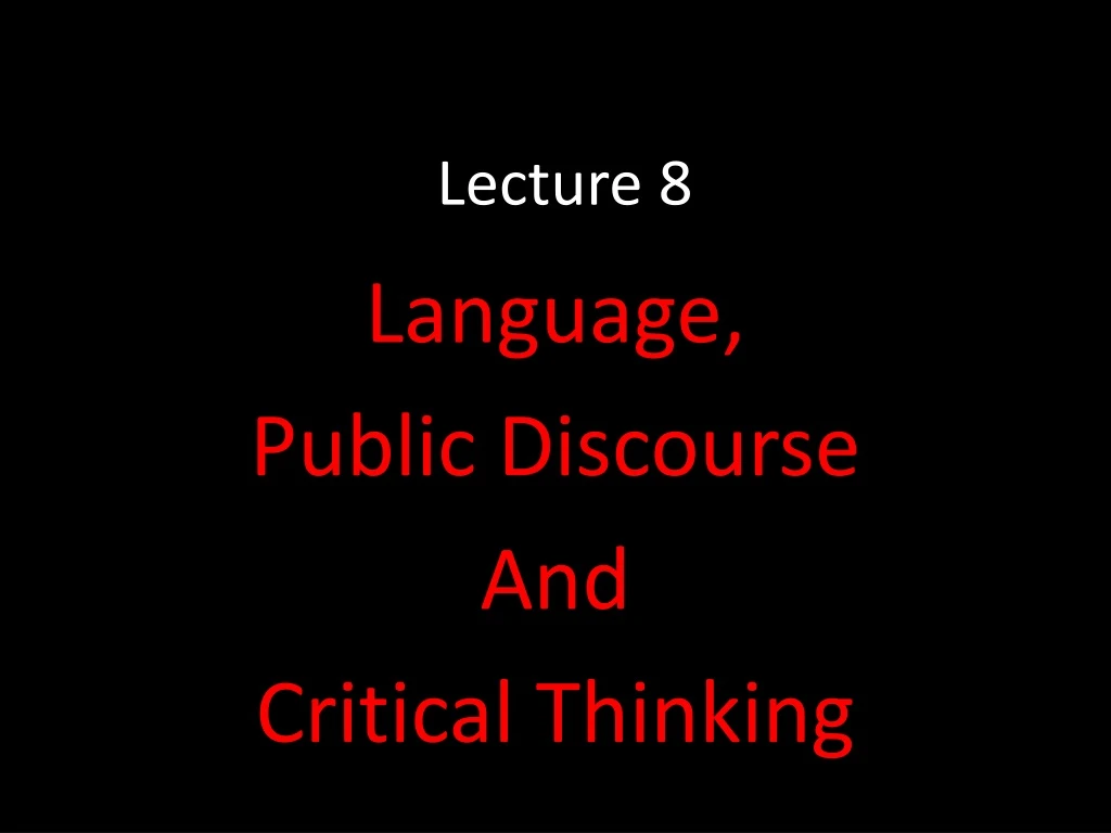 lecture 8