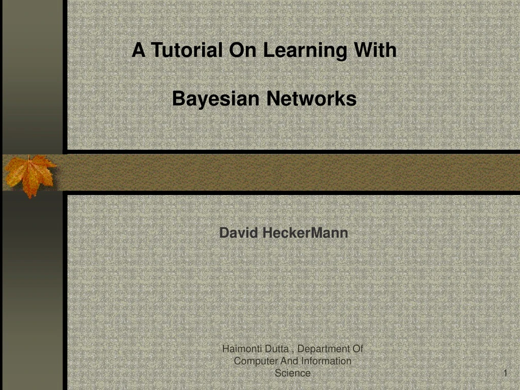 a tutorial on learning with bayesian networks