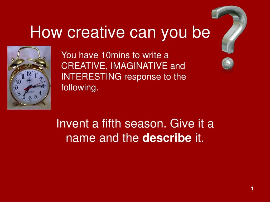 how creative can you be