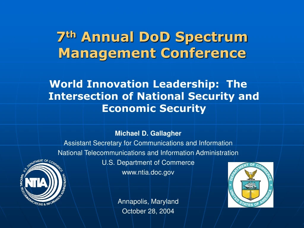7 th annual dod spectrum management conference