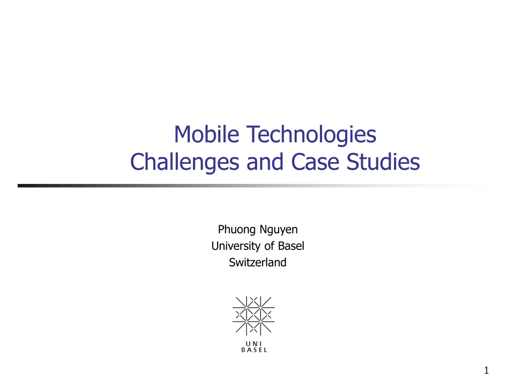 mobile technologies challenges and case studies