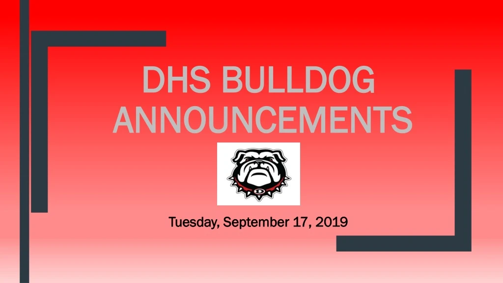 dhs bulldog announcements