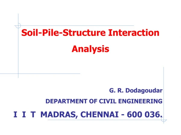 Seismic Site Response Analysis