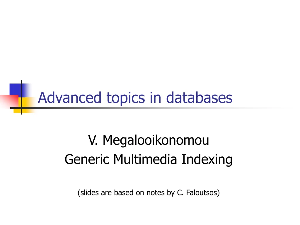 advanced topics in databases