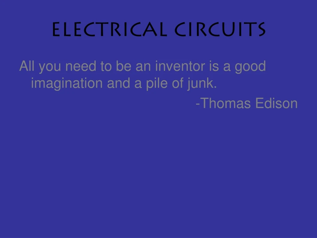 electrical circuits