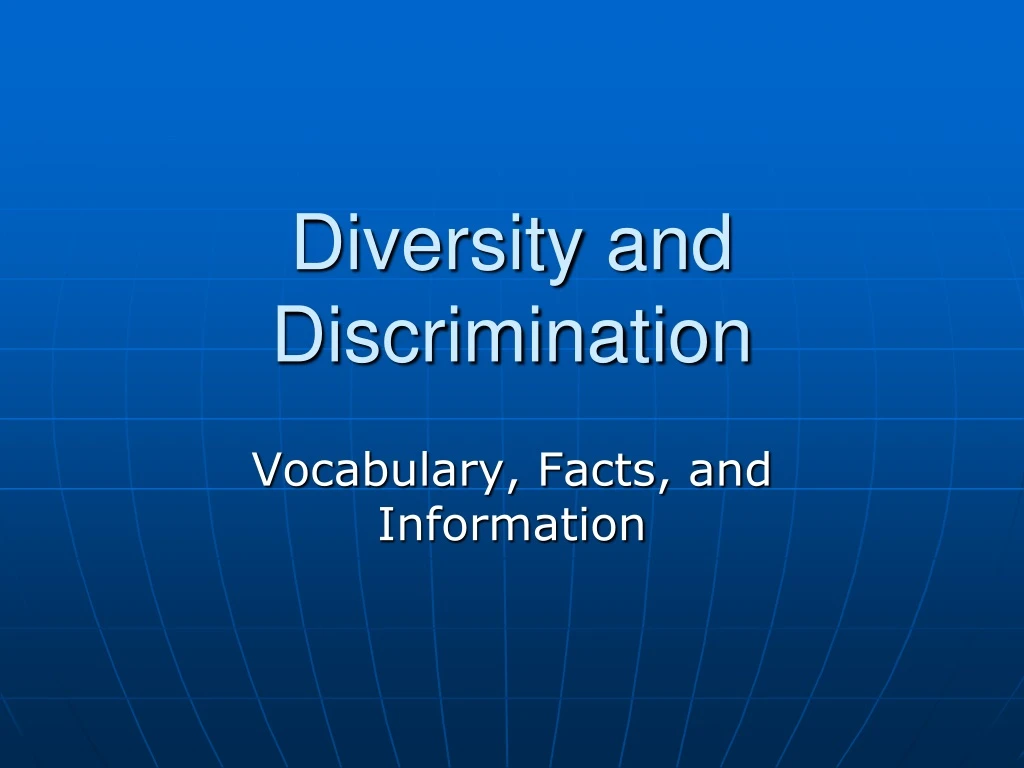 diversity and discrimination