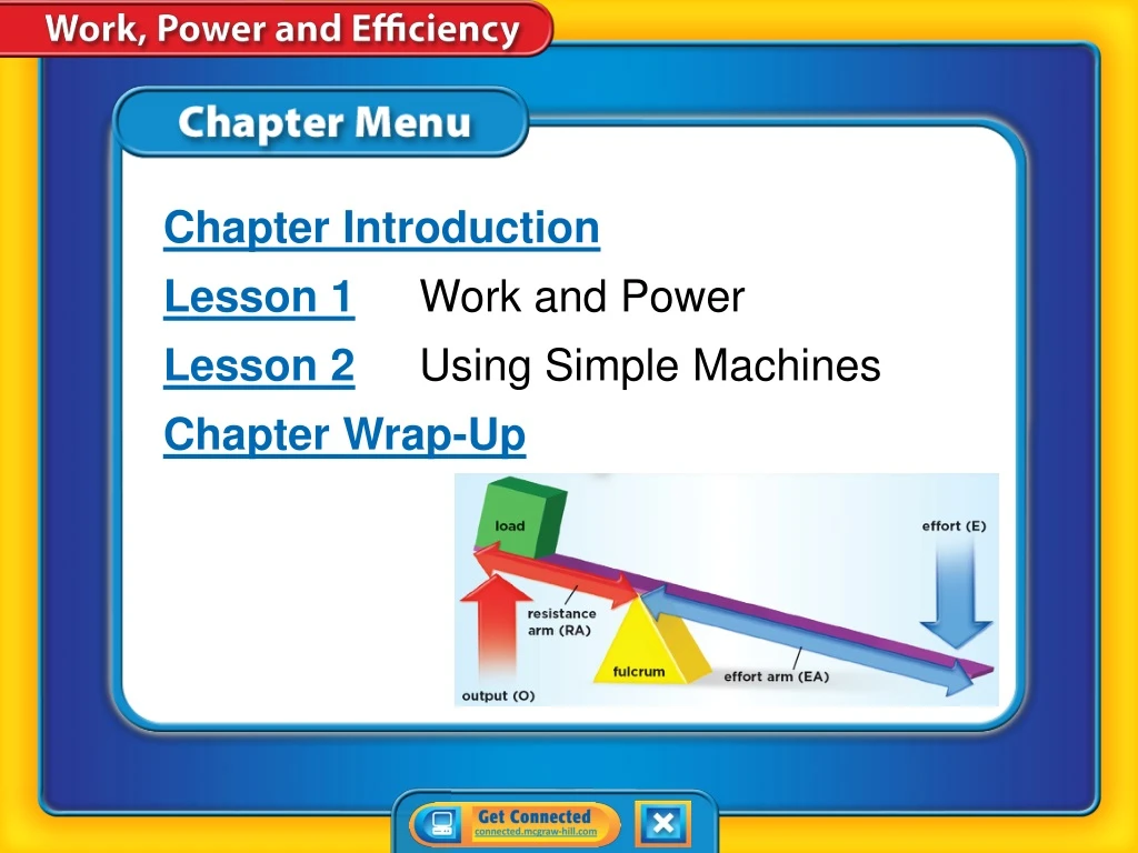 chapter introduction lesson 1 work and power