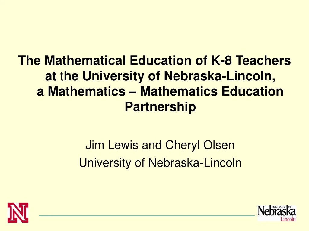 the mathematical education of k 8 teachers
