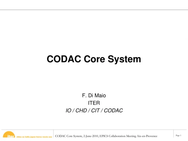 CODAC Core System