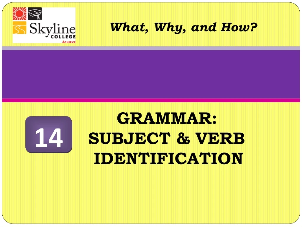 grammar subject verb identification