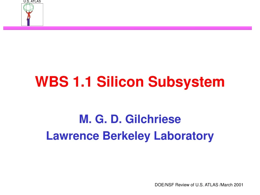 wbs 1 1 silicon subsystem