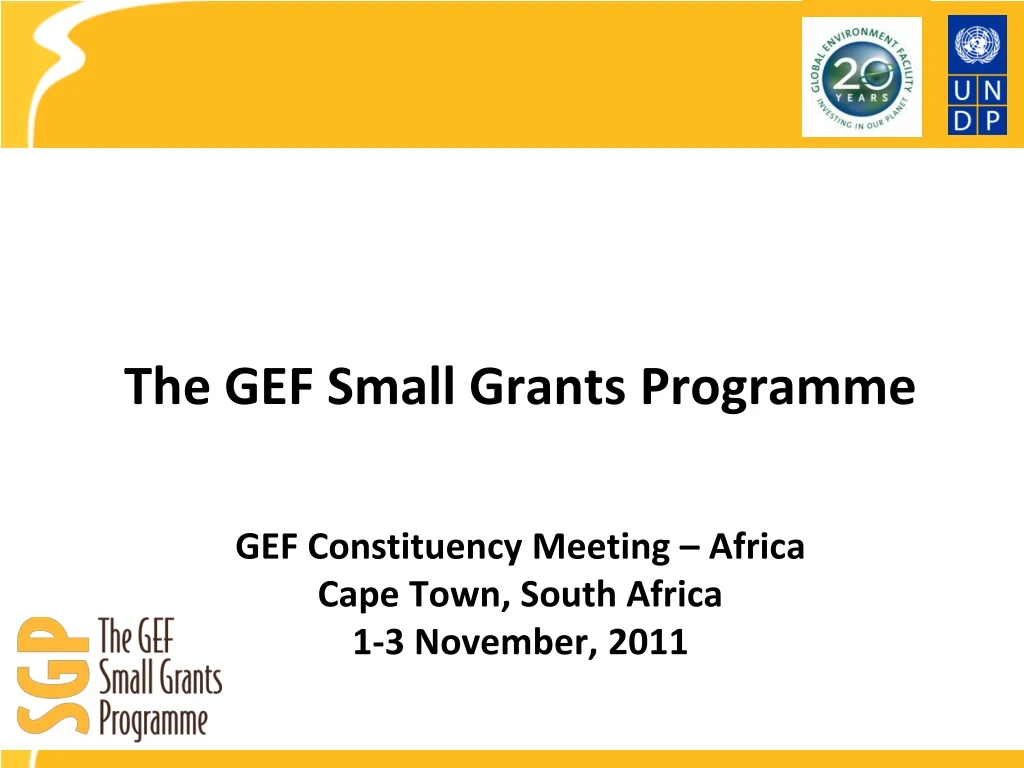 the gef small grants programme gef constituency