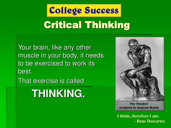 Critical Thinking