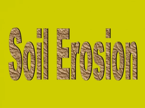 Soil Erosion