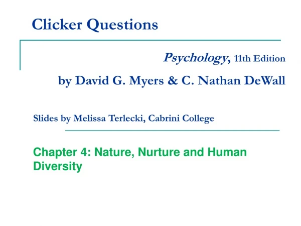 Clicker Questions