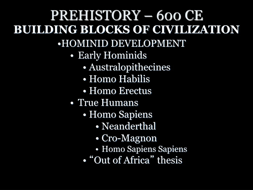 prehistory 600 ce