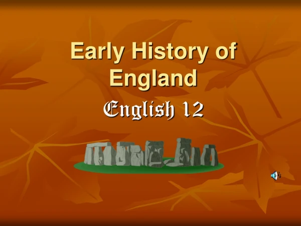 Early History of England