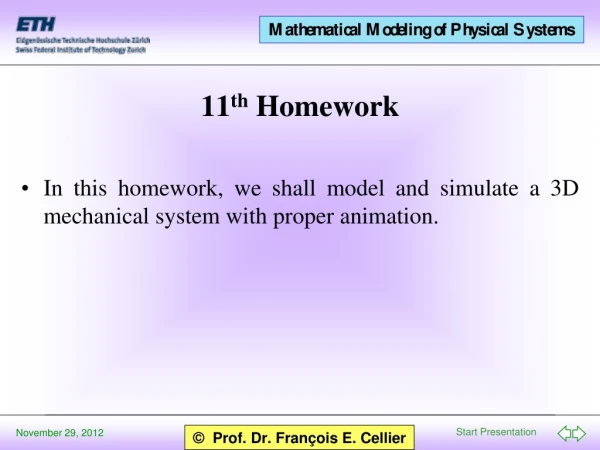 11 th  Homework