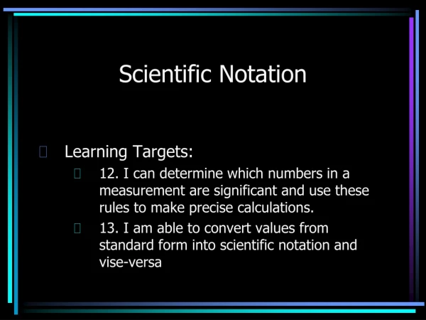 Scientific Notation