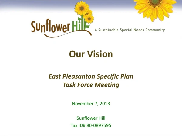 Our Vision East Pleasanton Specific Plan Task Force Meeting
