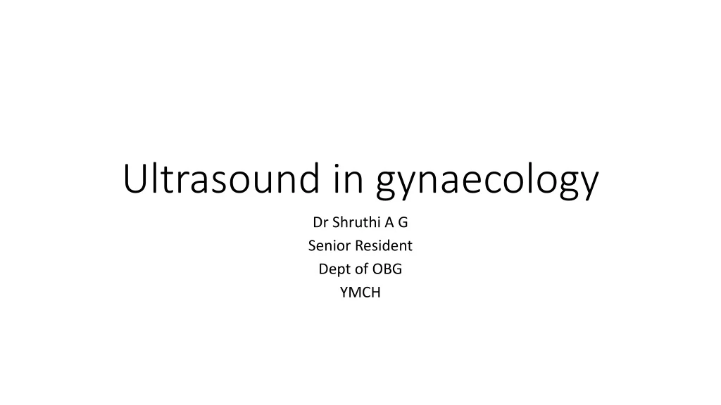 ultrasound in gynaecology