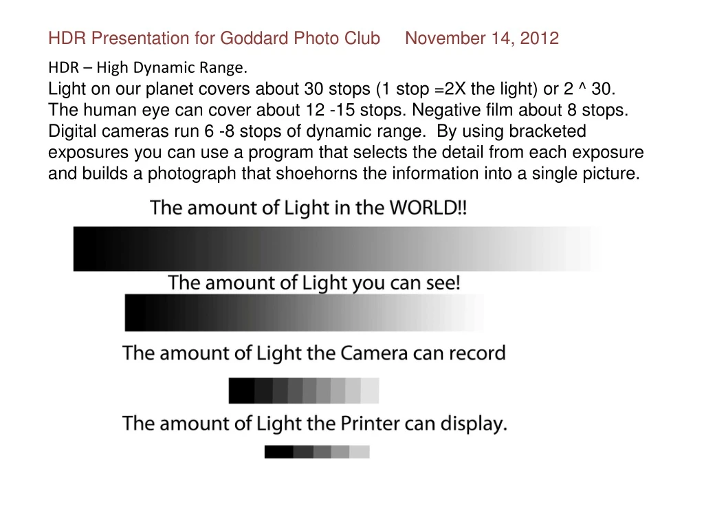 hdr presentation for goddard photo club november