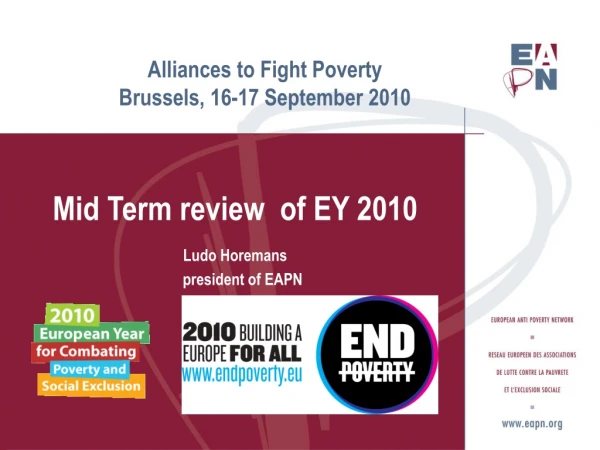 Alliances to Fight Poverty Brussels, 16-17 September 2010
