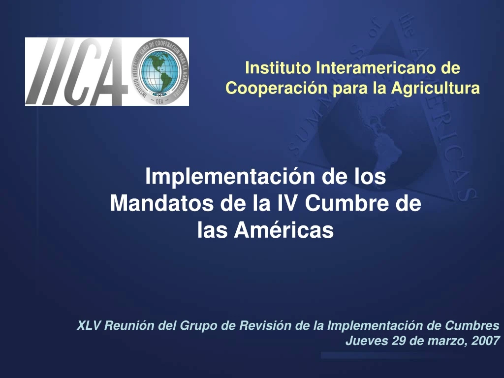 instituto interamericano de cooperaci n para