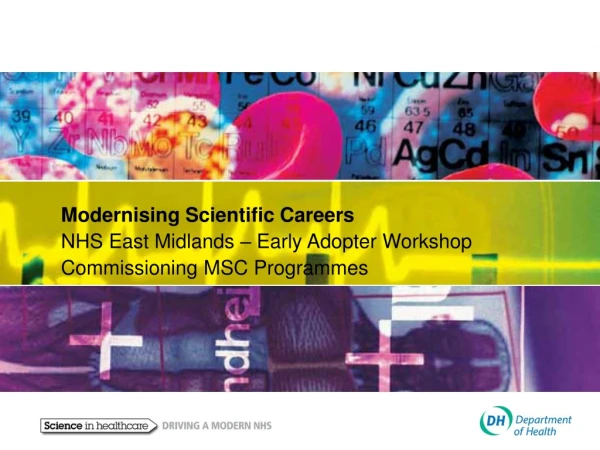 Modernising Scientific Careers NHS East Midlands – Early Adopter Workshop
