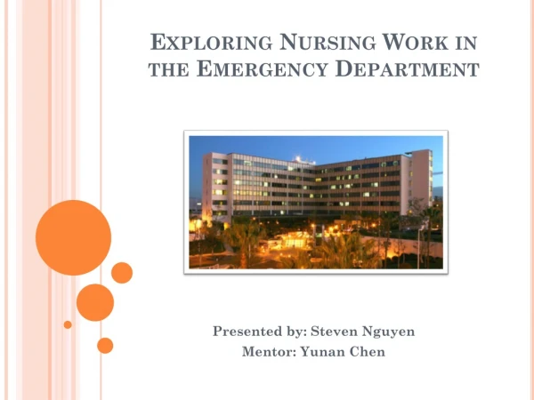 Exploring Nursing Work in the Emergency Department