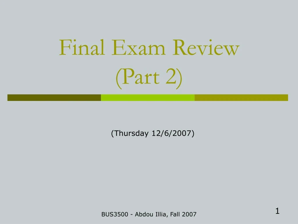 final exam review part 2