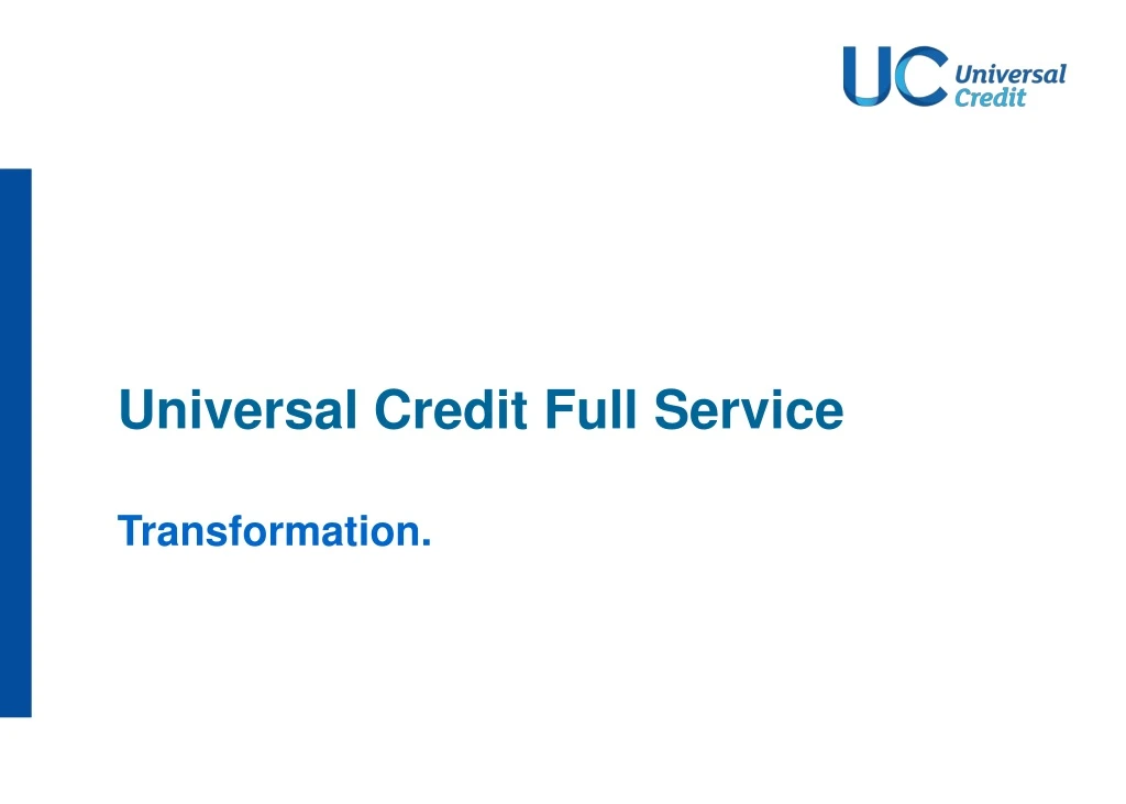 universal credit full service transformation