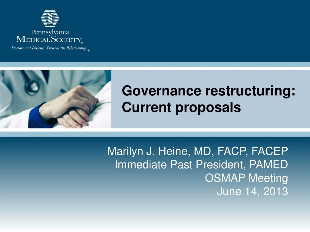 governance restructuring current proposals