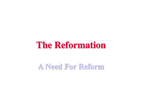 The Reformation